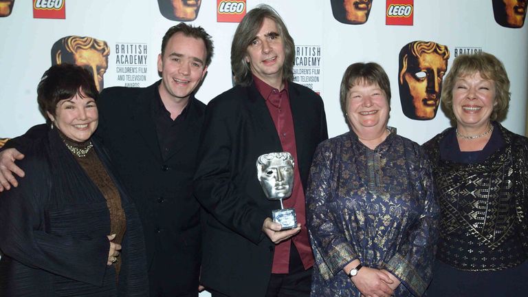 Some of the original Grange Hill cast collecting a BAFTA special award in 2001. Pic: Shutterstock
