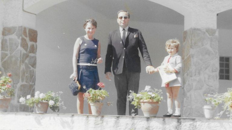 Professor Michael Briggs, pictured with his family