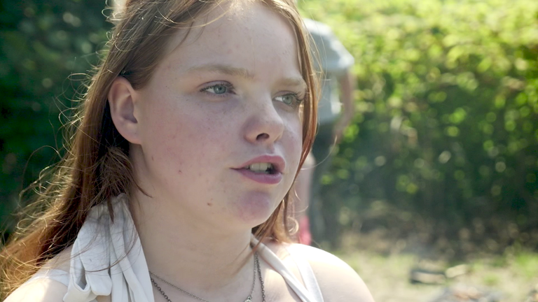 Elle, aged 15, at a BBQ for young carers in Haverfordwest