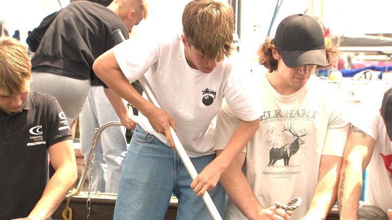 Students take part in a two-week intensive course to become commercial fishers