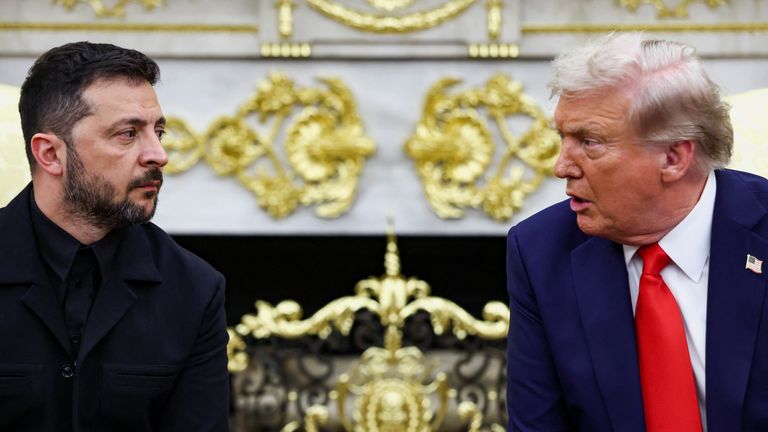 Bay Zelenskyy ve Bay Trump, medyanın önündeki oval ofis toplantıları sırasında
