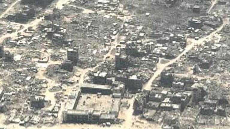 Villages and agricultural structures are in ruins