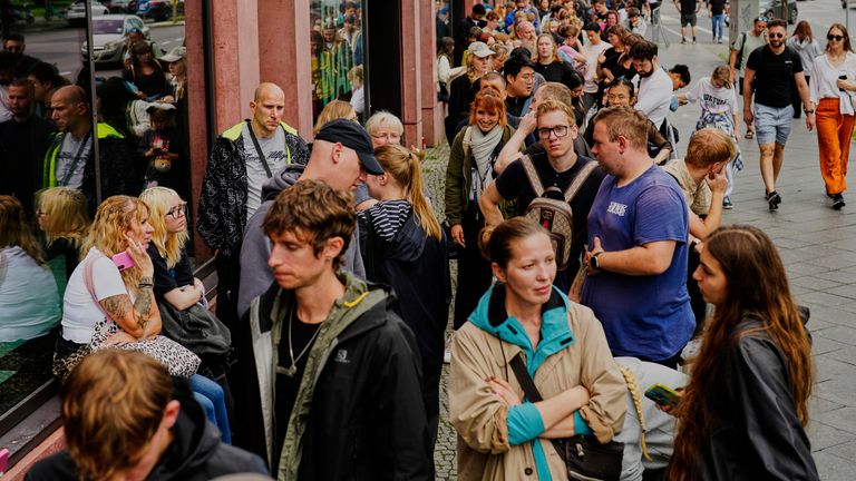 A queue at the opening of Germany's first Labubu store in Berlin. File pic: AP
