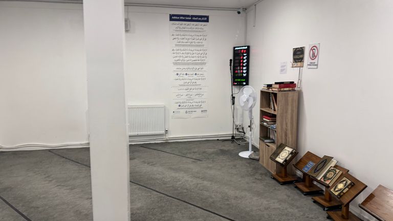 The teenager was left alone in this part of the mosque