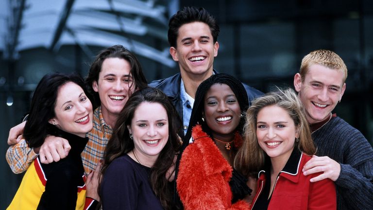 The Hollyoaks cast in 1995. Pic: Shutterstock