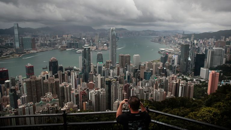 Britain handed Hong Kong back to China in 1997. Pic: Reuters