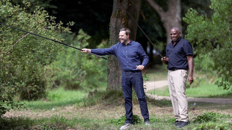 Mr Vance revealed he caught a few fish but Mr Lammy was not so successful. Pic: Reuters