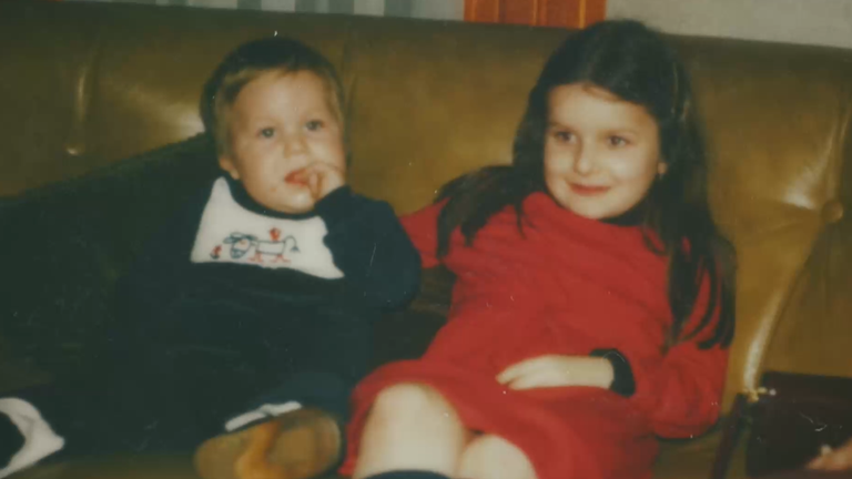 Natalie and Neil as children