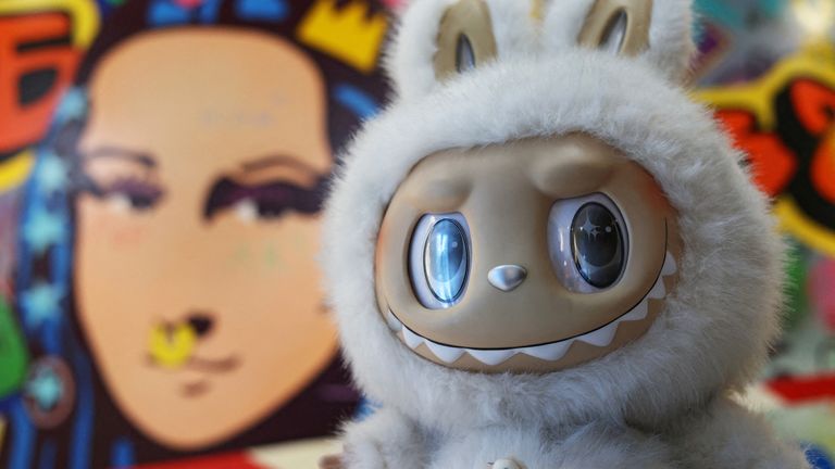 A Labubu doll on display in Moscow. Pic: Reuters