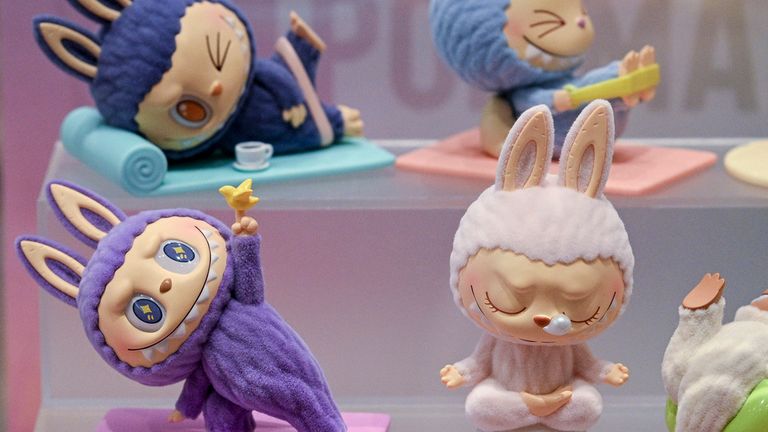 Labubu figures are on display in Berlin. Pic: AP