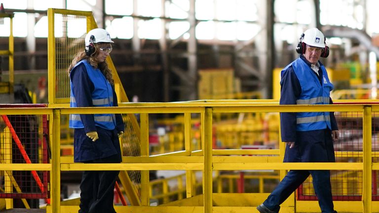 Sir Keir Starmer and Angela Rayner visited the Liberty Steel Mill in Hartlepool in 2021. File pic: PA