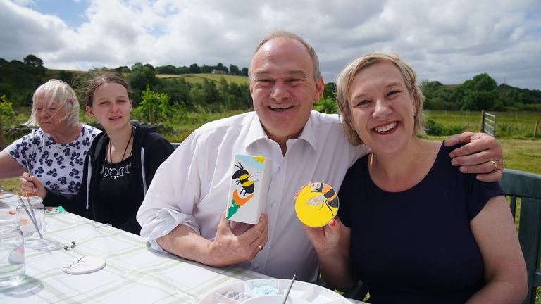Home affairs spokesperson Lisa Smart, with party leader, Sir Ed Davey. Pic: PA