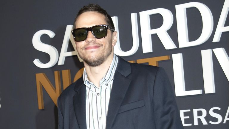 Pete Davidson at SNL's 50th anniversary celebrations. Pic: Janet Mayer/INSTARimages/Cover Images/AP Feb 2025