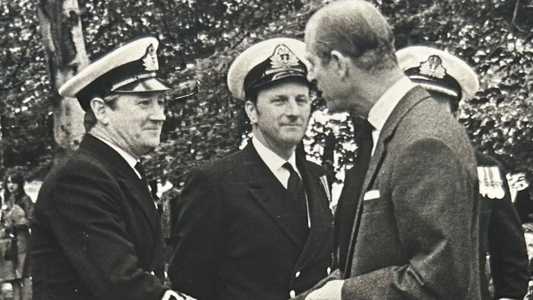 Bay Draper, 70'lerde tekrar Prens Philip ile tanıştı - ancak hokeyden bahsedilmedi. Pic: Kraliyet İngiliz Lejyonu/PA