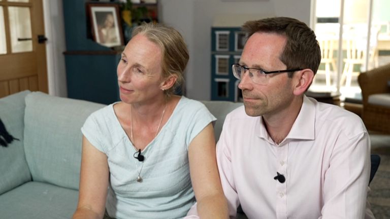 Ruth's parents Kate and Mark