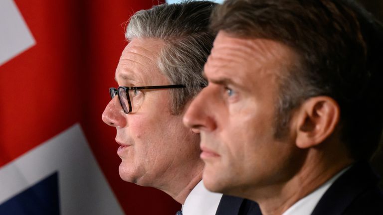 Sir Keir Starmer and French President Emmanuel Macron are among the leaders who will take part in the talks. Pic: Reuters