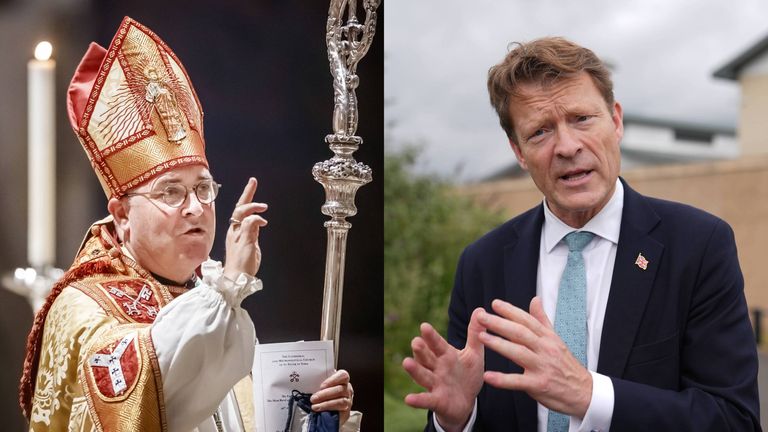 Archbishop Stephen Cottrell and Richard Tice MP. Pics: PA