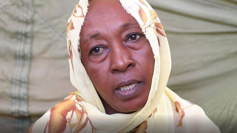 Displaced mother Fatma Yaqoub in al Fashir