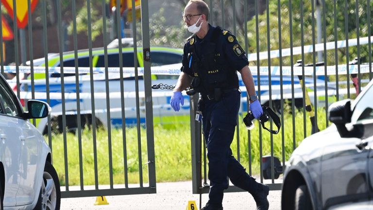 Two people were injured in the shooting. Pic: AP
