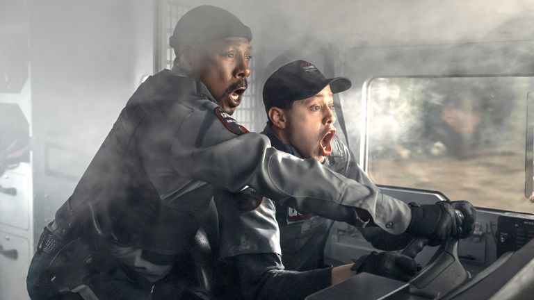 Eddie Murphy and Pete Davidson in The Pickup. Pic: Amazon MGM Studios