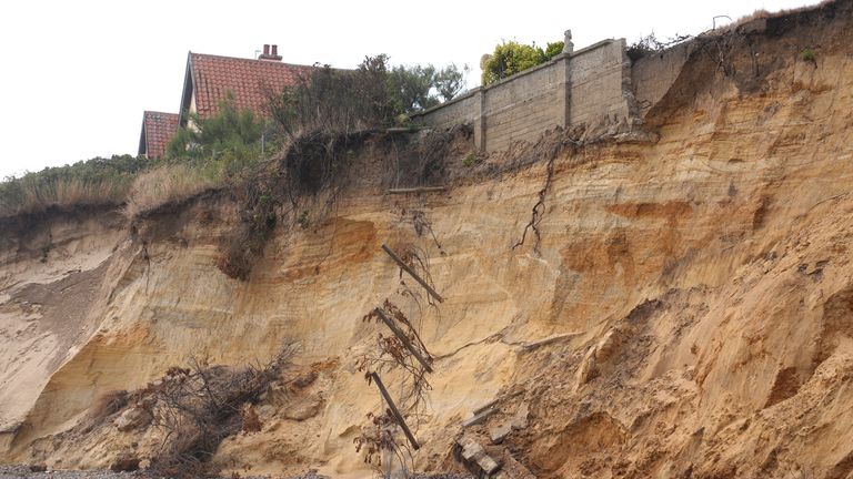 Part of the garden wall fell down this year. Pic: PA