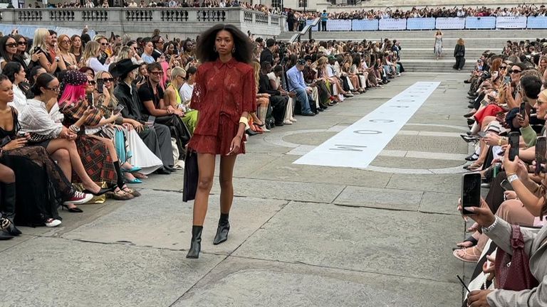 Topshop's relaunch was staged at Trafalgar Square