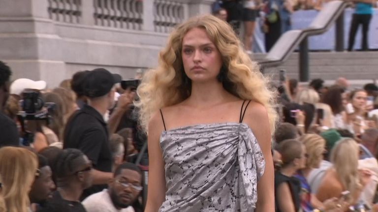 A model on the catwalk