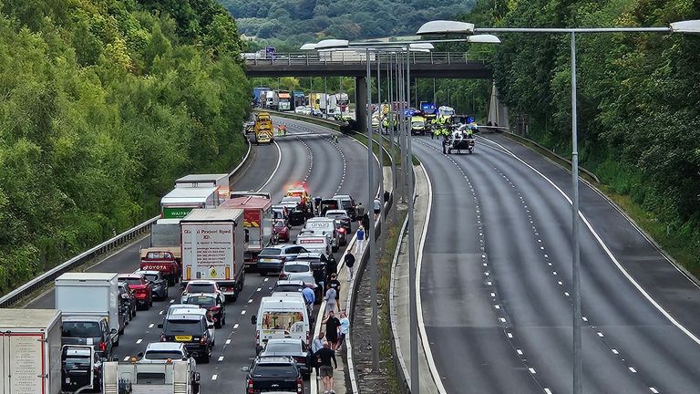 M20 i A227 w pobliżu Wrotham pozostają zamknięte. Zdjęcie: Patrick Lohlein
