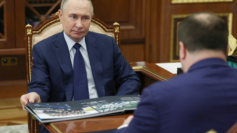Vladimir Putin has been reluctant to meet his Ukrainian counterpart. Pic: Sputnik/Reuters