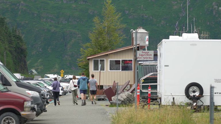 Whittier, a port town near Anchorage, Alaska