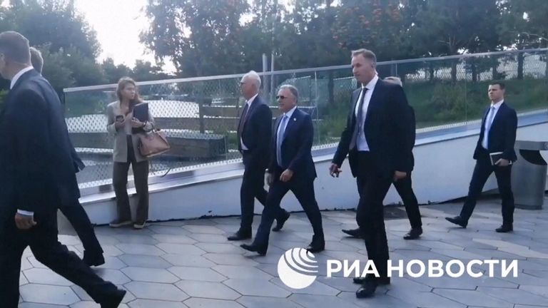 Steve Witkoff walking in Zaryadye park next to the Kremlin. Pic: Zvezda