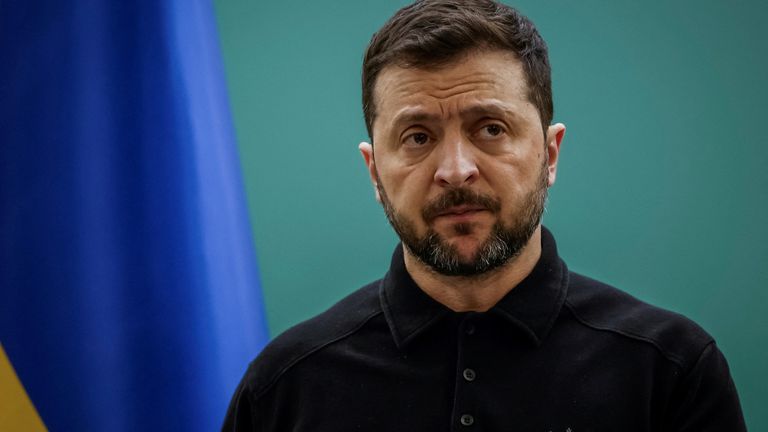 Ukrainian President Volodymyr Zelenskyy. Pic: Reuters