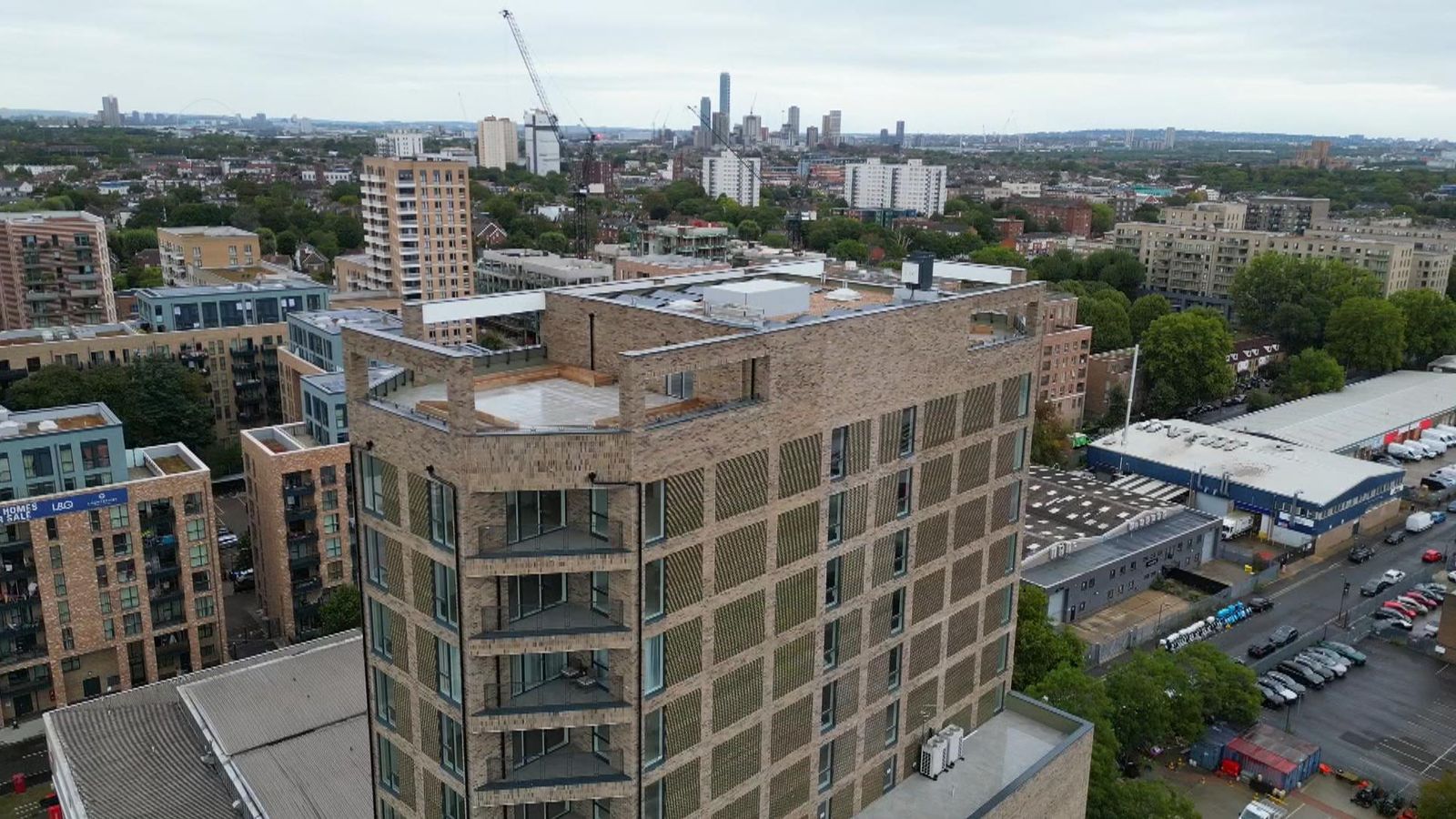 The empty flats that developers say sum up Britain's housing crisis