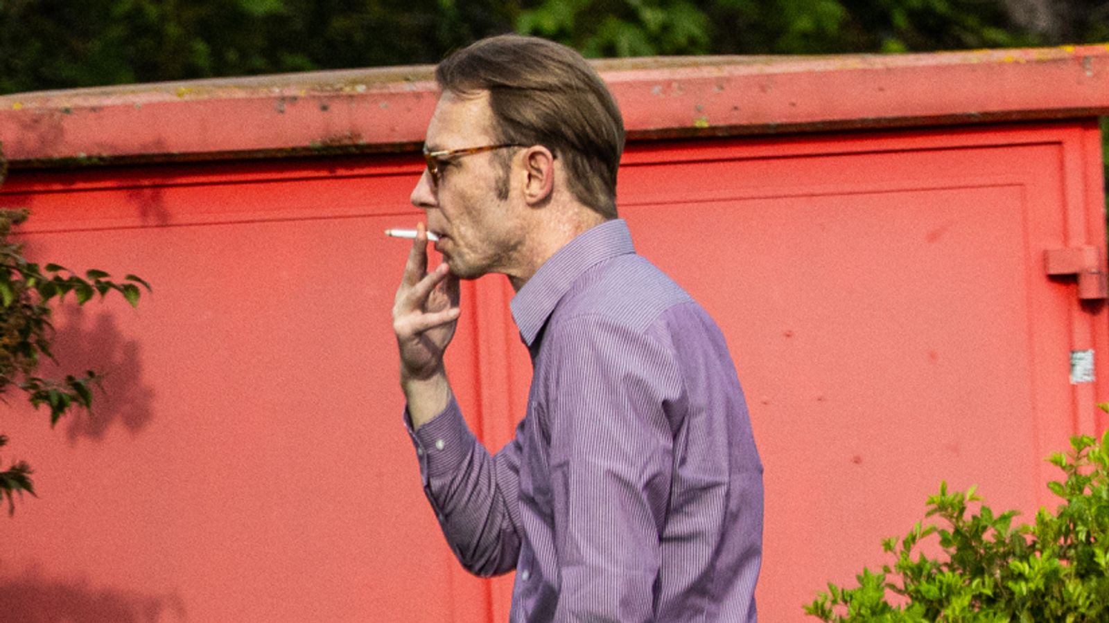 Madeleine McCann suspect Christian B celebrates release from prison with burger and cigarette