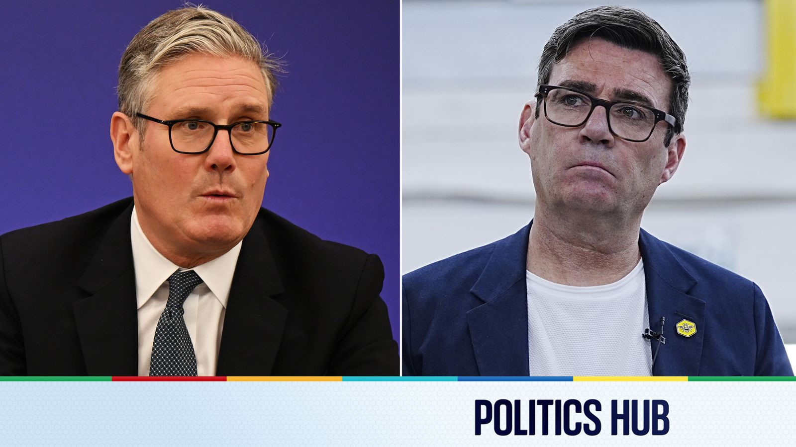 Politics latest: Keir Starmer hits back at Andy Burnham amid leadership threat | Politics News