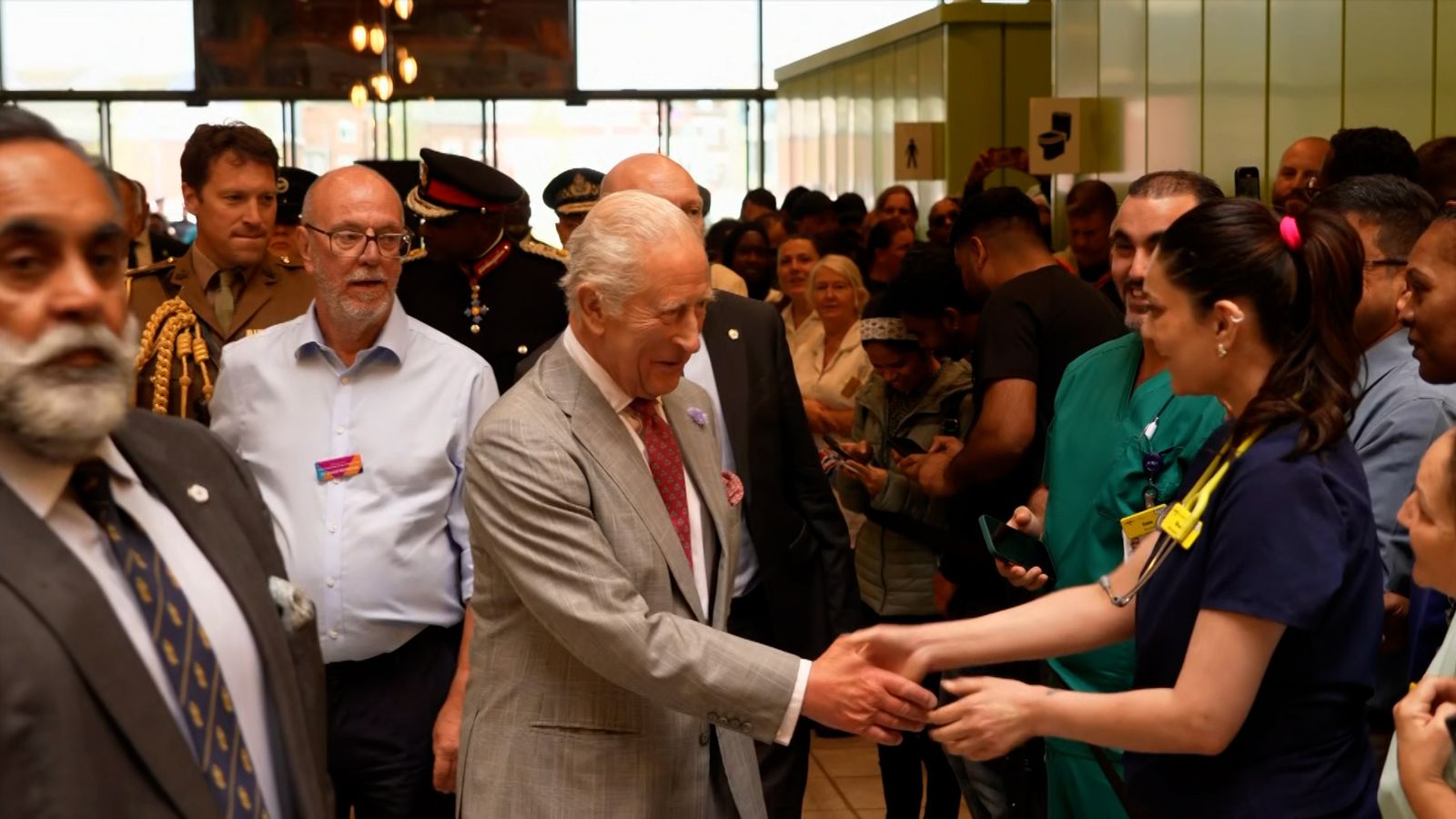King Charles Opens Midland Metropolitan University Hospital, Meets Patients