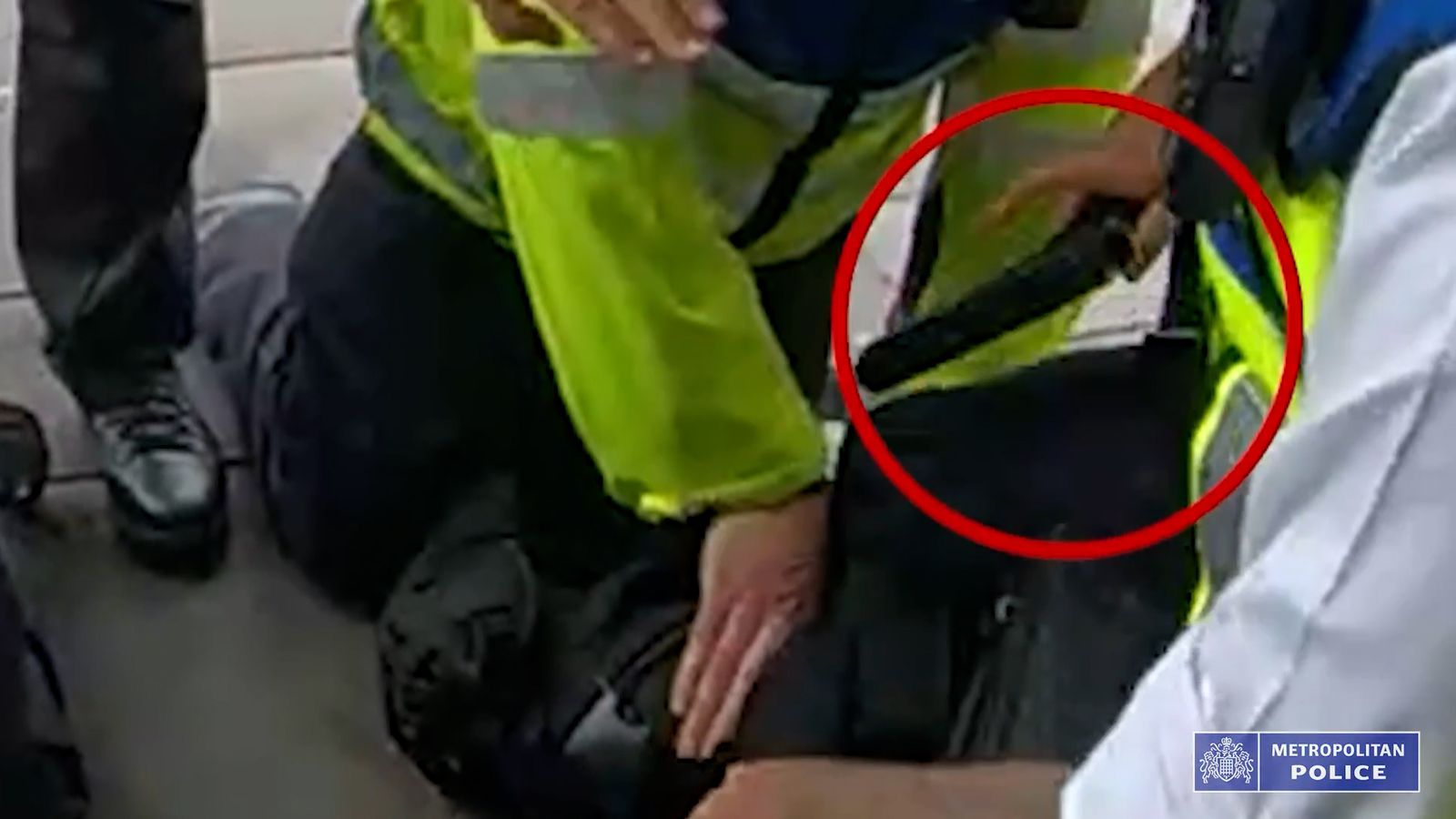 Footage shows police tackle boy in 'Resident Evil costume' after he appeared to be carrying a gun near Chelsea stadium