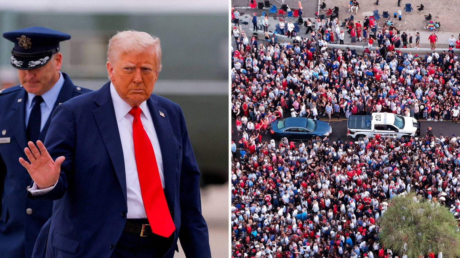 Charlie Kirk memorial latest: Donald Trump to speak as thousands gather for service