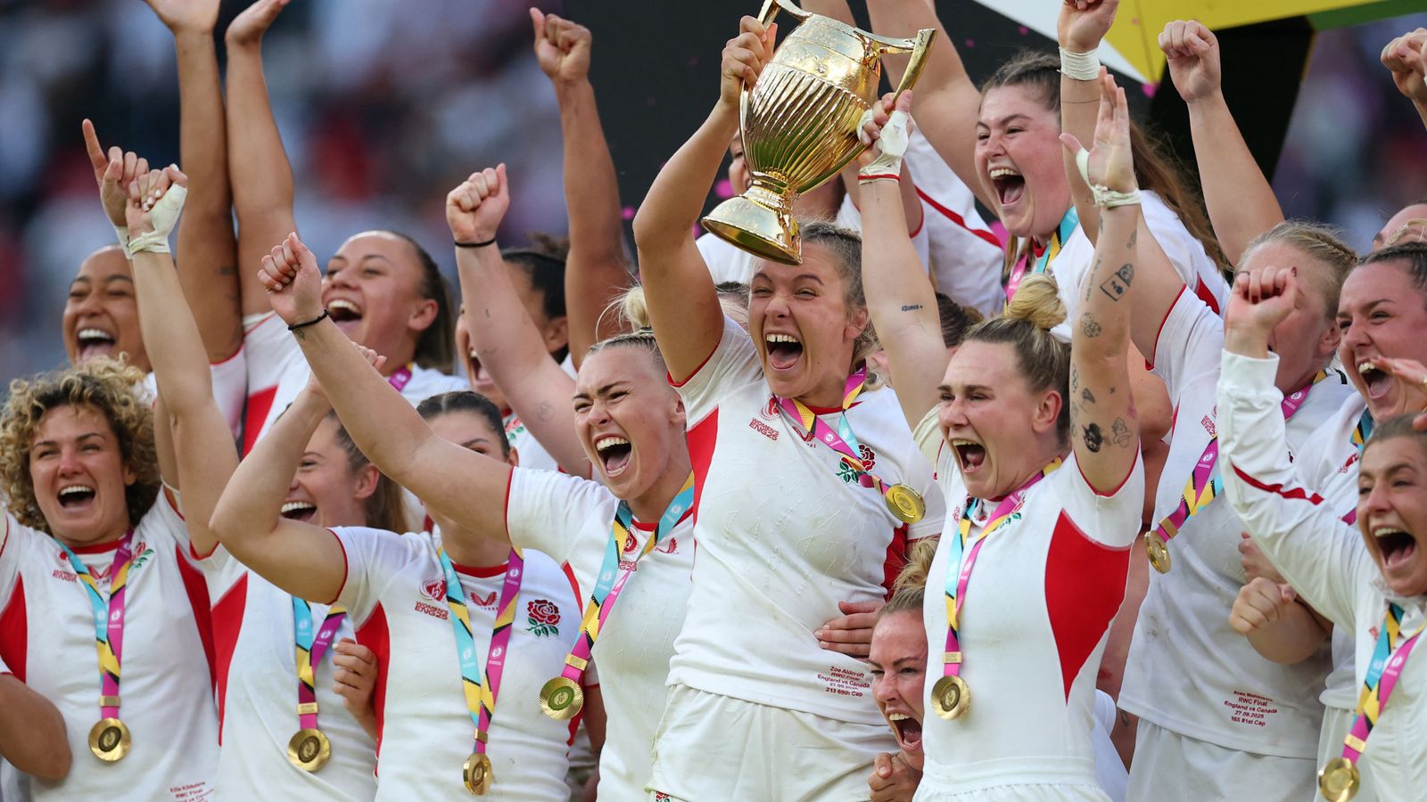 England crowned Women's Rugby World Cup champions after emphatic win over Canada