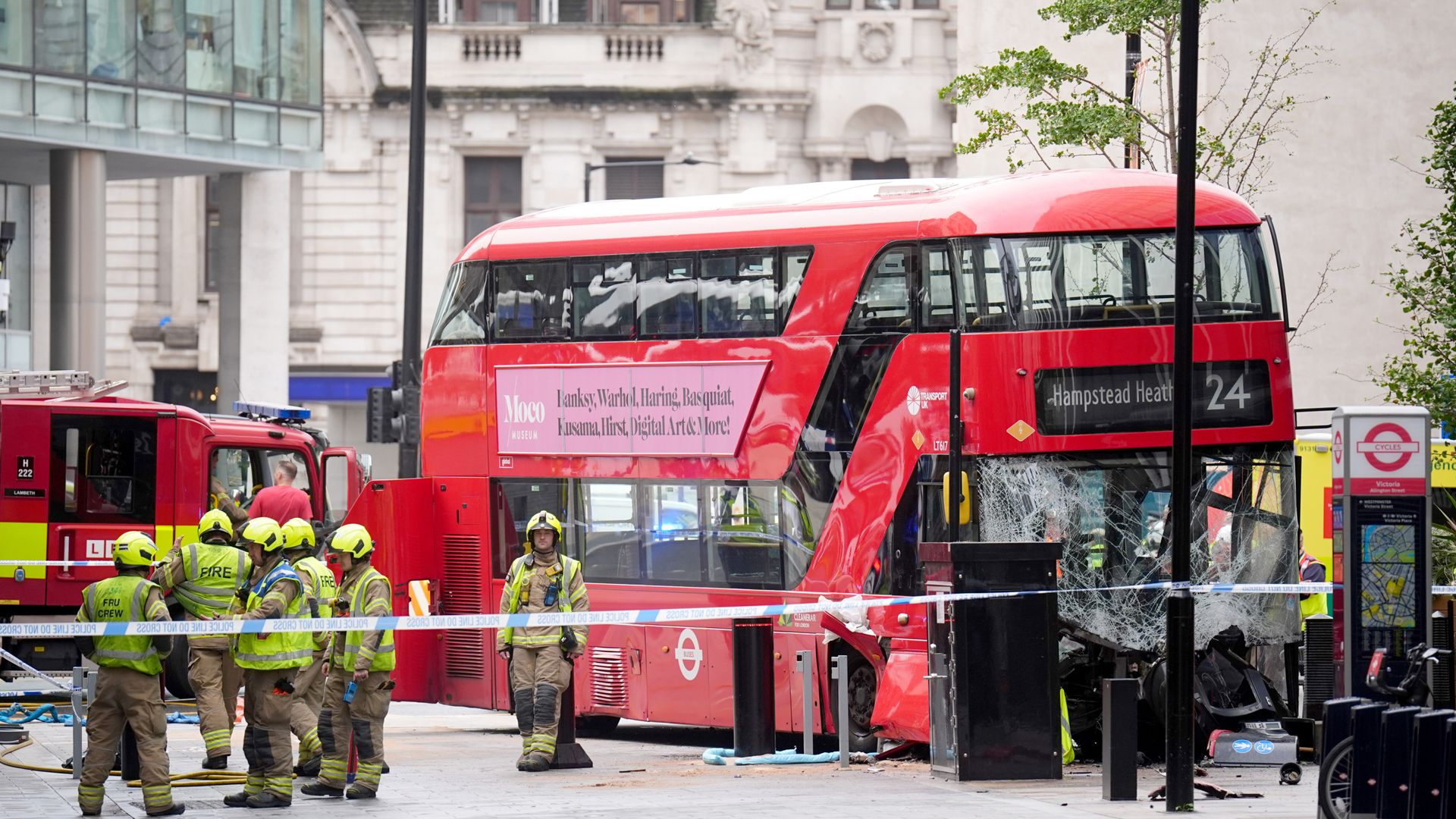 Several injured after bus hits pedestrians in central London