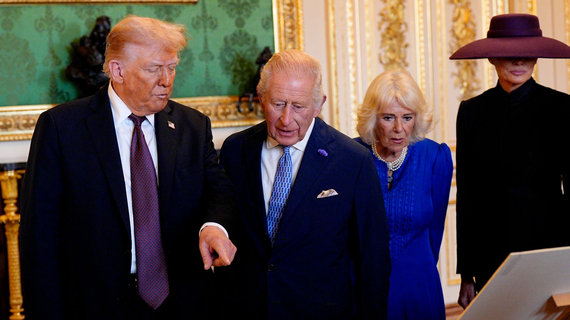 Sword, book and Union flag among gifts exchanged between the King and Trump