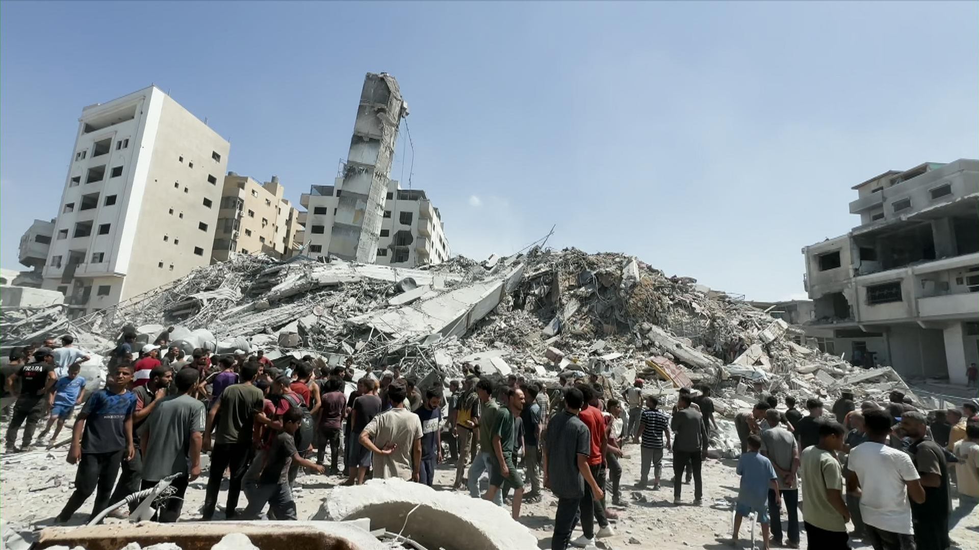 Israel warns Gaza City residents to flee to 'humanitarian area' - as another tower is bombed