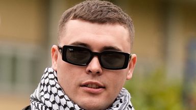 Liam Og Ó Hannaidh, who performs under the stage name Mo Chara outside Woolwich Crown Court in September. Photo: PA