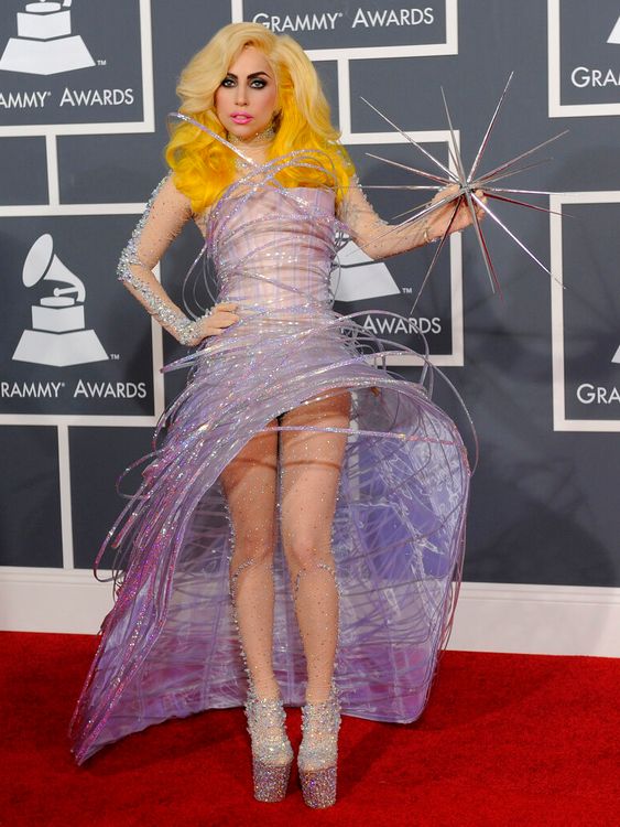 Lady Gaga at the Grammys in 2010. Pic: AP