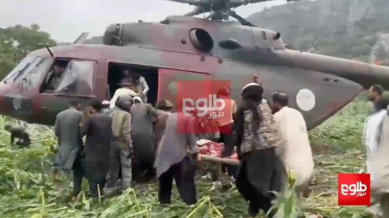 Strong earthquake in eastern Afghanistan near Pakistan border kills hundreds. Pic: AP