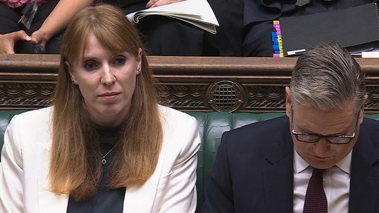 Ms Rayner appeared at PMQs moments after the interview