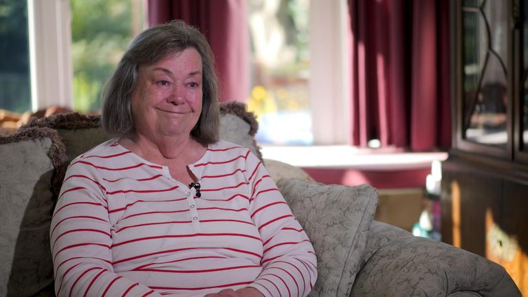 Angela praised a Samaritans volunteer who helped her at a time when her father was dying