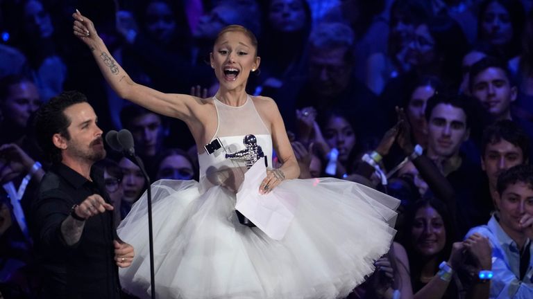 Ariana Grande wins video of the year Pic: AP