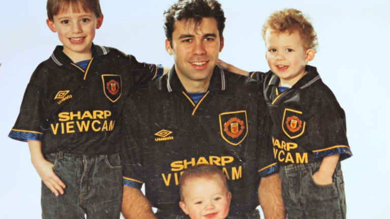 Simon Stratford with three of his children