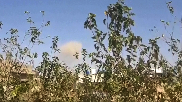 The explosion could be heard from miles away. Pic: AP